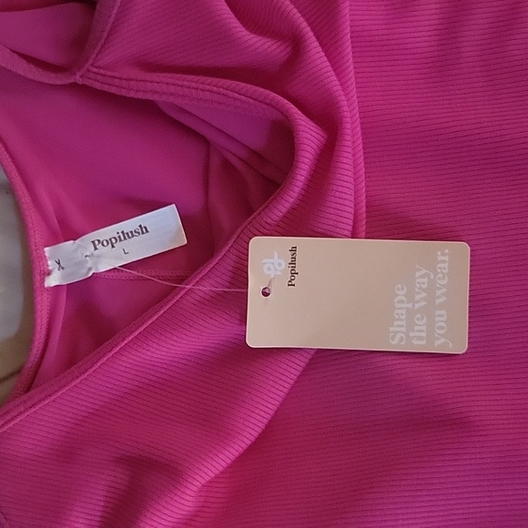 Popilush hot pink slip dress with body shaper - Picture 8 of 8